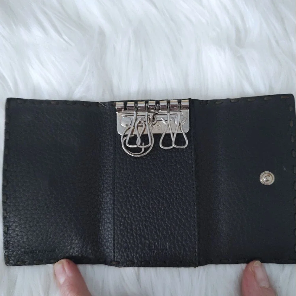 Fendi Selleria leather keyholder case EUC